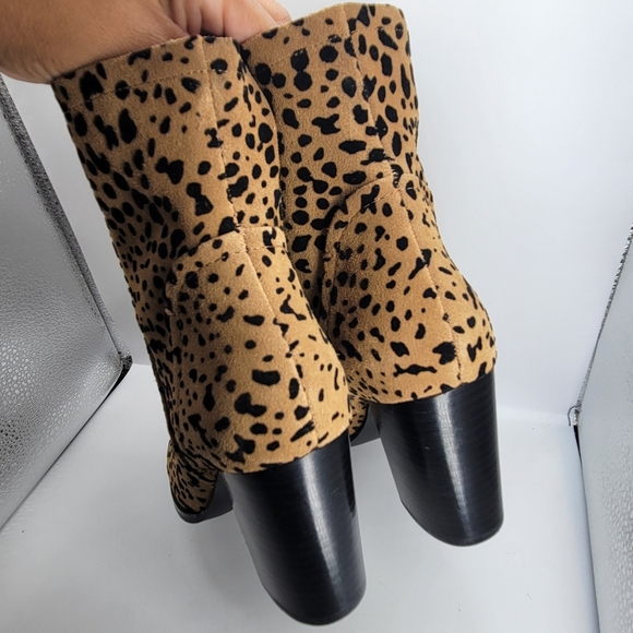 Gibson Latimer Women’s Ankle Boots Size 7.5M animal print Leather New Leopard - Picture 3 of 8